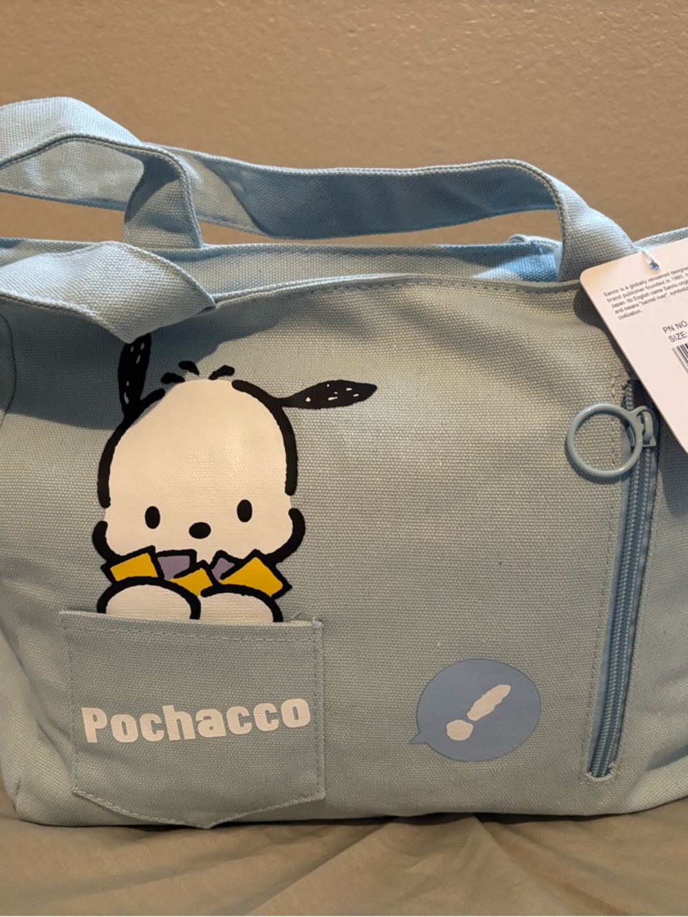 Sanrio Pochacco Light Blue Tote Bag